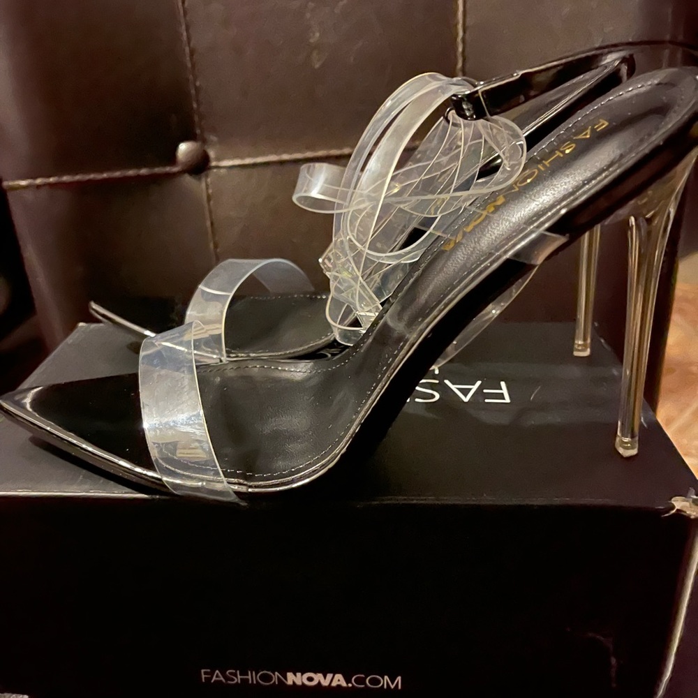 Woman’s high heel shoes